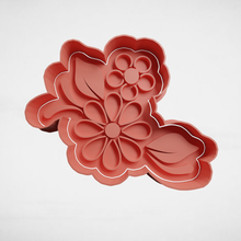 fiore foglie 3d print model - Mito3D