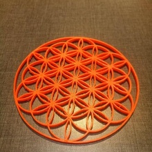 fiore vita cerchio 3d print model - Mito3D