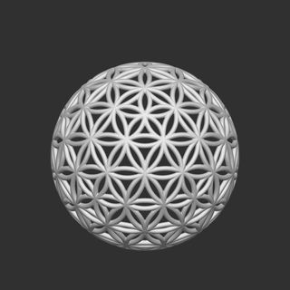 fiore vita palla sfera reticolo 3d print model - Mito3D