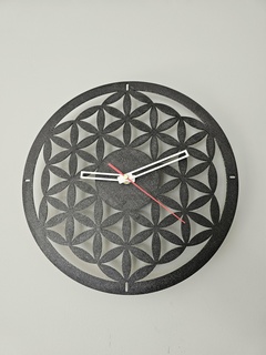 flower life clock wall fleur de vie new trend mode decoration design contemporary interior 3d print model - Mito3D