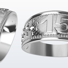 15 de la flor lis joyería anillo compromiso regalo boda jannie precioso sueño 3d print model - Mito3D