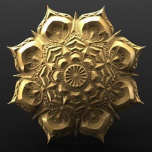 fleur mandala 2 art de la vie bijoux géométrie modèle mode déco 3d print model - Mito3D
