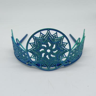 flor mandala tiara corona realeza princesa rey reina corte hermoso sombrero gorra arte moda pagano 3d print model - Mito3D