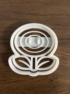 fleur mario bros biscuit coupeur biscuits 3d print model - Mito3D