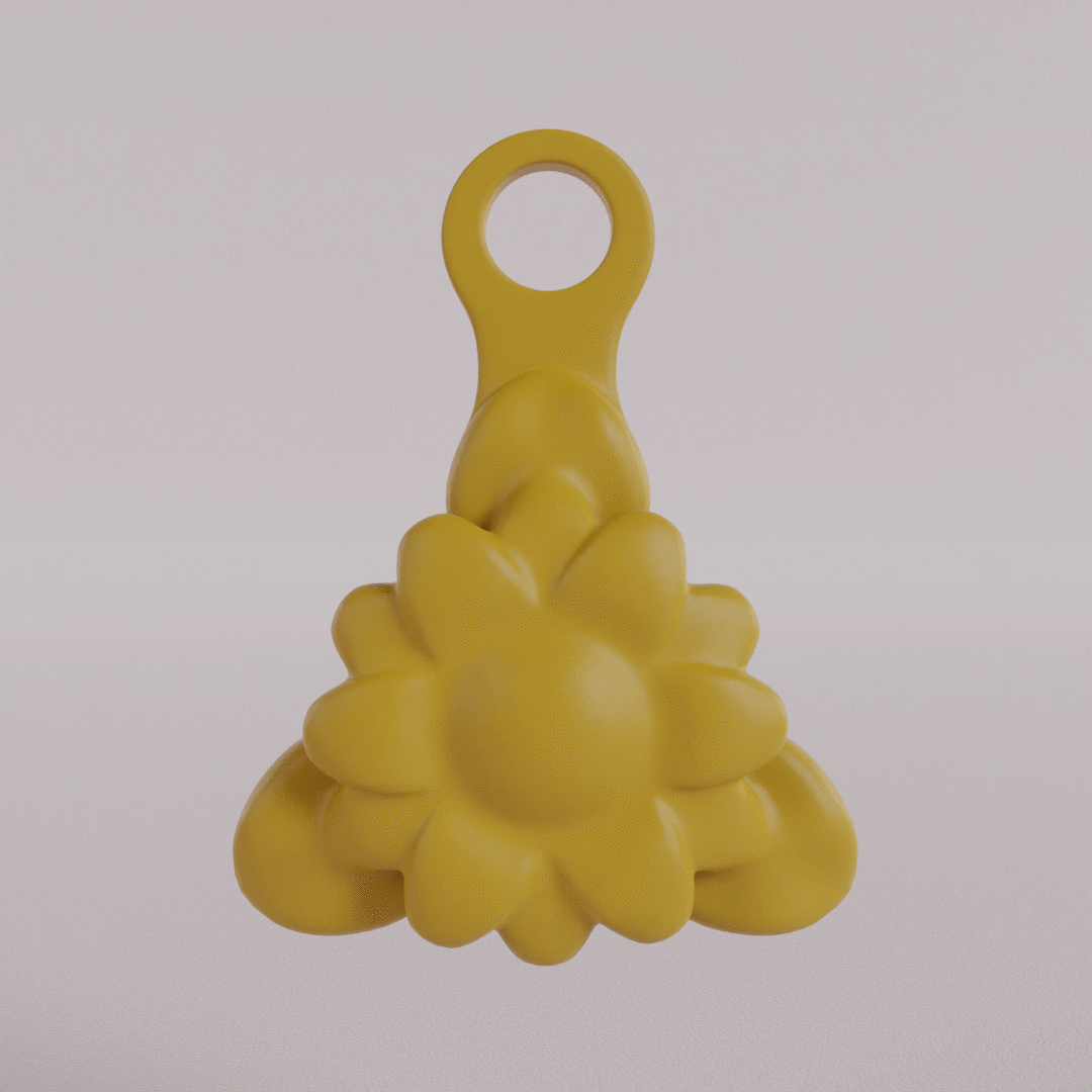flor medallón joyería 3D print model - Mito3D