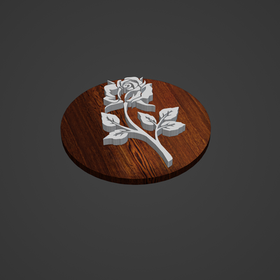 fiore medaglione tondo pendente squillare animale umano uomo donna cerchio diamante cnc stampa spille distintivi 3d print model - Mito3D