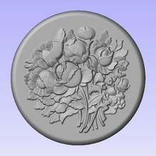 flower panel 3d print model - Mito3D