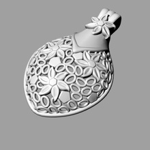 pingente de flor jóias 3d print model - Mito3D