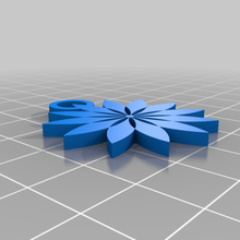 flower pendant jewelry 3d print model - Mito3D
