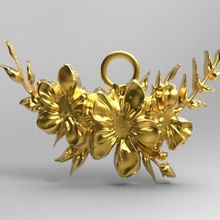 flower pendant jewelry jewel rose love 3d print model - Mito3D