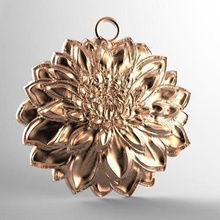 flower pendant jewelry necklace jewel 3d print model - Mito3D