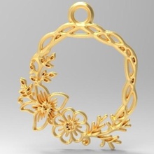 pingente de flor 1 jóias chaveiro a arte moda amor 3d print model - Mito3D