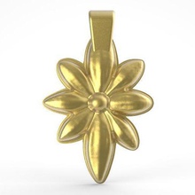 pingente de flor 2 jóias chaveiro a arte moda 3d print model - Mito3D