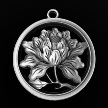fleur pendentif 3 bijoux Rose mode nature art 3d print model - Mito3D