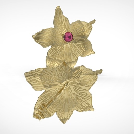 Blume Anhänger Ohrring Schmuck 3D print model - Mito3D