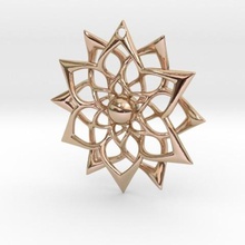pingente de flor jóias pendentes estrela 3d print model - Mito3D