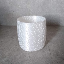 flower pot home planter pencil cup petals relief make-up kitchen 3d print model - Mito3D