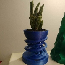 Blume Topf Inspiration Pflanzer Pflanzgefäße Spiral Vase Sukkulenten Gelassener outdoor_garden 3d print model - Mito3D