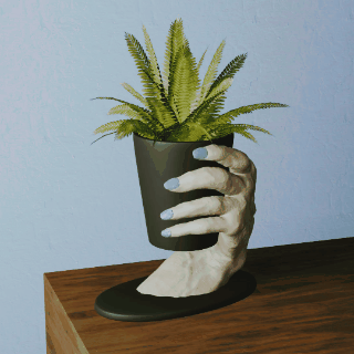 flower pot plant home plants succulents cactus decor office vase ender figurines pencil holder hand glass 3d print model - Mito3D