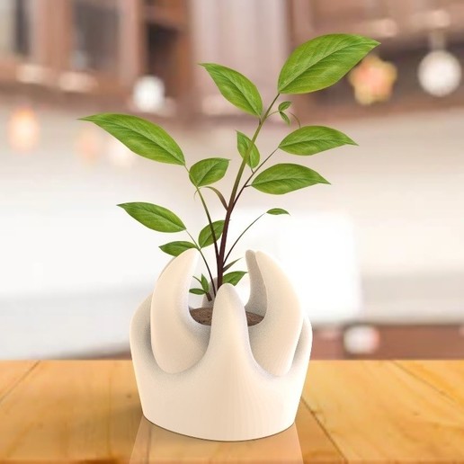 flower pot home flowerpot 3D print model - Mito3D
