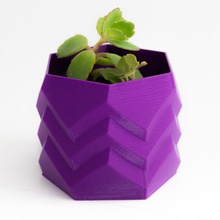 maceta de flores 01 - pot casa plantera baja poli la olla planta 3d print model - Mito3D