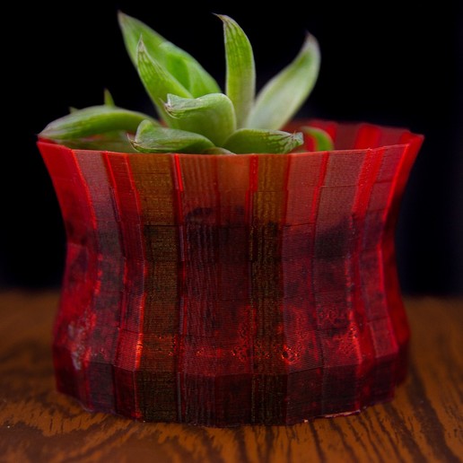 fiore vaso 14 casa plantera low poly pot la pianta fioriera giardino succulente di fiori vedere natura 3D print model - Mito3D