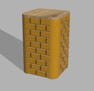flower pot box bricks brick gadget 3d print model - Mito3D