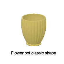 flower pot classic shape garden plants pots flowers home 3d print model - Mito3D