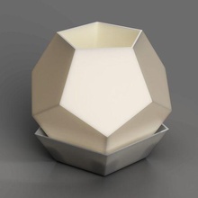 çiçek tencere dodecahedron fincan tabağı temel keskin saksı 3d yazdırılabilir dokulu geometrik beşgen lüks modern tasarım dekoratif ev dekor derin 3d print model - Mito3D