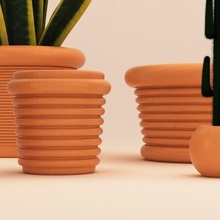fleur pot famille anneaux macetas maceta 3d print model - Mito3D