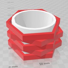 flower pot hexagon pot from flower home 3d print model - Mito3D