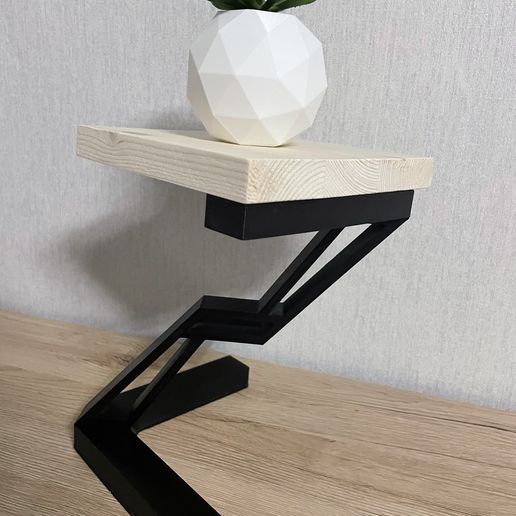 flower pot holder support art wood 3D print model - Mito3D