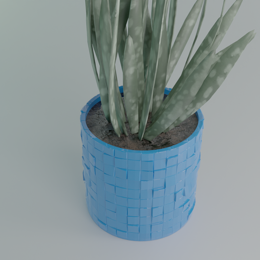 fiore pentola titolare supporto 42 foglia cactus natura flora forma astratto ciotola vaso succulenta pianta casalinghi stoviglie generale arredamento botanico giardinaggio verde Casa 3D print model - Mito3D