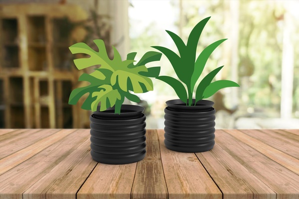 flower pot oke 2 recipient flowerpot vase plant 3d print model - Mito3D