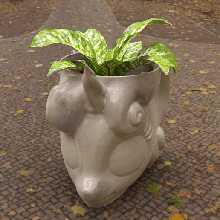flower pot pony unicornio unicorn 3d print model - Mito3D