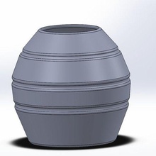 flower pot vase filleted decor 3d print model - Mito3D