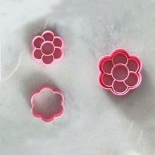 flower power polymer clay cookie cutters cutter kids kraft jewelry 3d print model - Mito3D