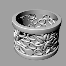 Blume ring Schmuck 3d print model - Mito3D