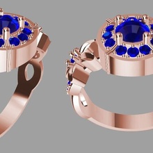 anel da flor 2 jóias o engajamento de casamento presente lindo jannie sonho 3d print model - Mito3D