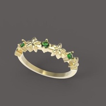 flor anel senhora jóias luxo fino pedra 3d print model - Mito3D