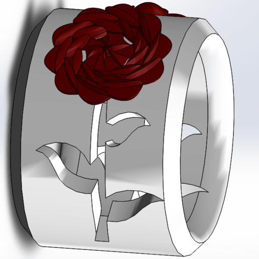 flower ring jmr3d jewelry 3D print model - Mito3D