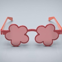 flor rosa óculos moda galsses lábios jogos brinquedo lente Lula lendo escritório crianças 3d print model - Mito3D