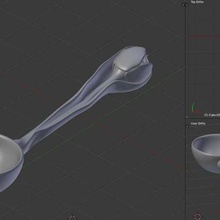 flower soup spoon tool 3d printer kitchen printing 3d print model - Mito3D