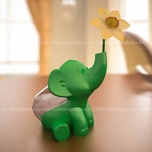 fiore In piedi modulo elefante arte cremagliera decorazione stampa contento modello sculture 3d print model - Mito3D