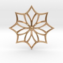 flower star pendant jewelry pendulous 3d print model - Mito3D