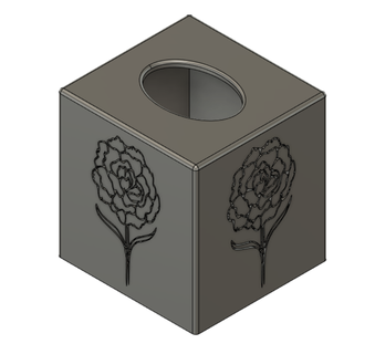 flower tissue box cover 3d print model - Mito3D