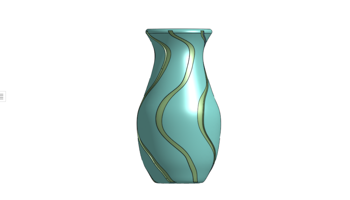 fleur vase Nouveau 3d impression art plante 3D print model - Mito3D