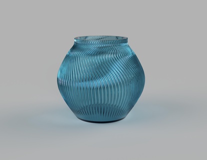 flower vase vase flowers decoration cristal  3d print model - Mito3D