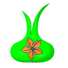 çiçek vazo sanat 3d print model - Mito3D