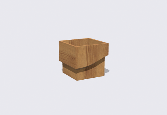 flower vase or box watering storage bin 3d print model - Mito3D